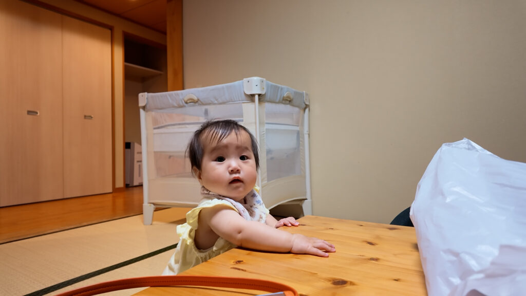 子ども連れでも過ごしやすかった、畳の和室。